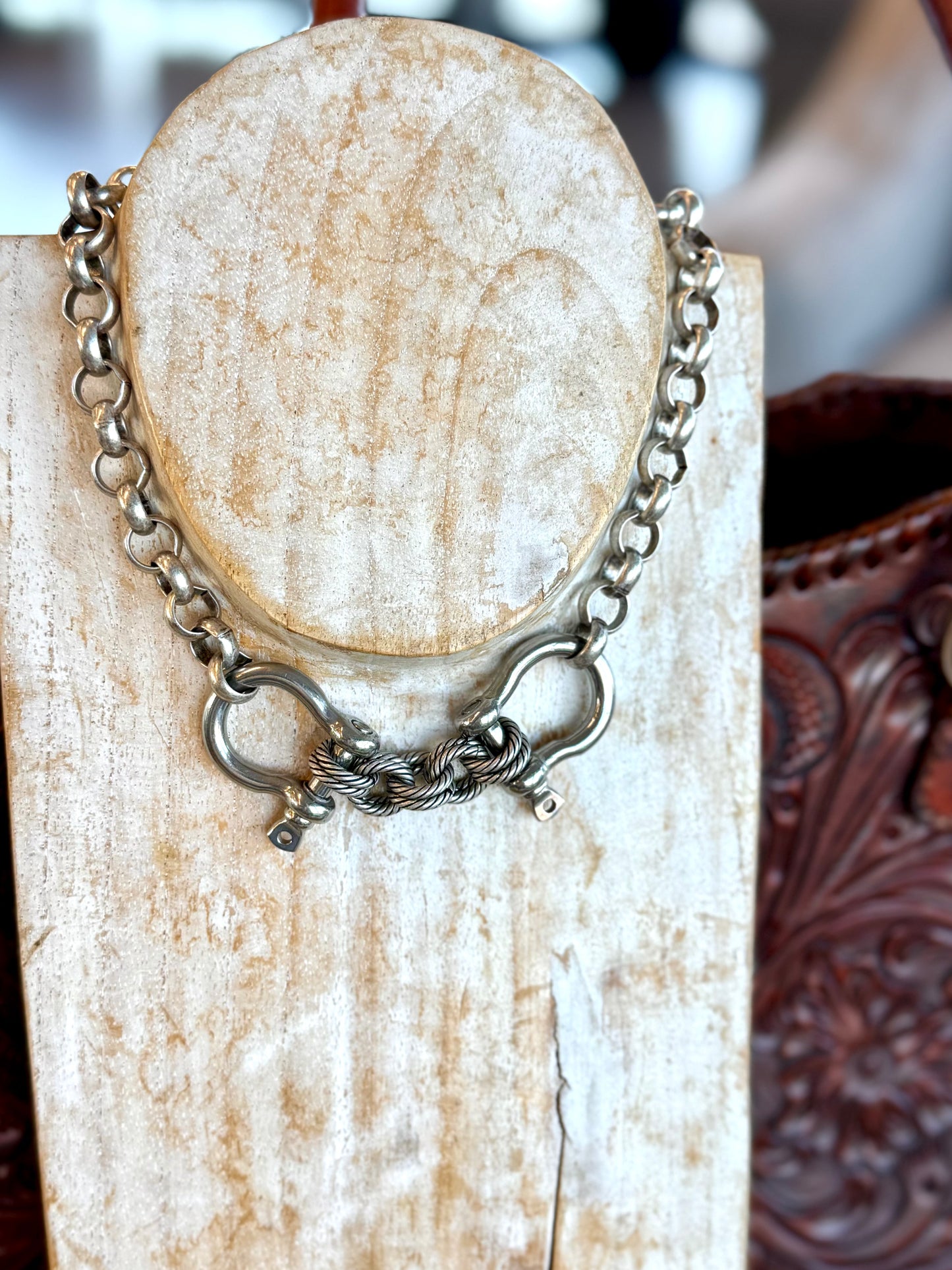Double Shackle Necklace & Bracelet - Two-Tone