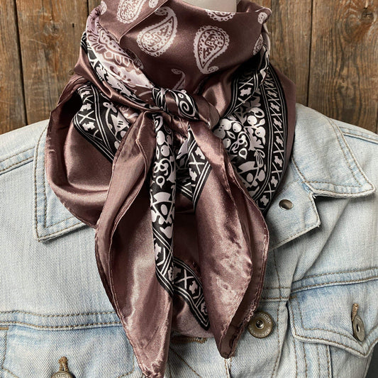 Wild Rag - Gray/Cream/Mauve Paisley