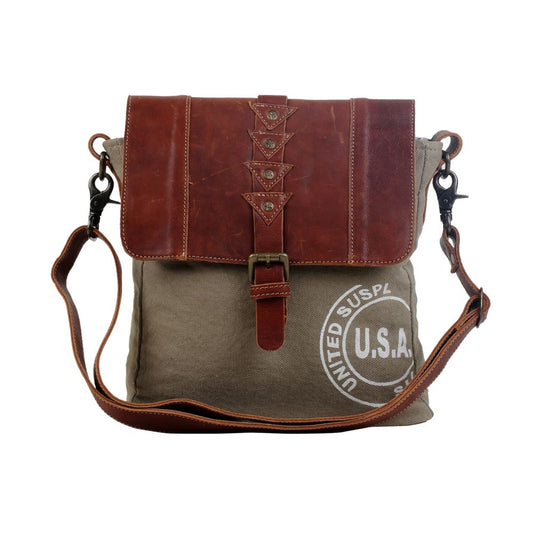 Retro Military Inspired Crossbody Bag