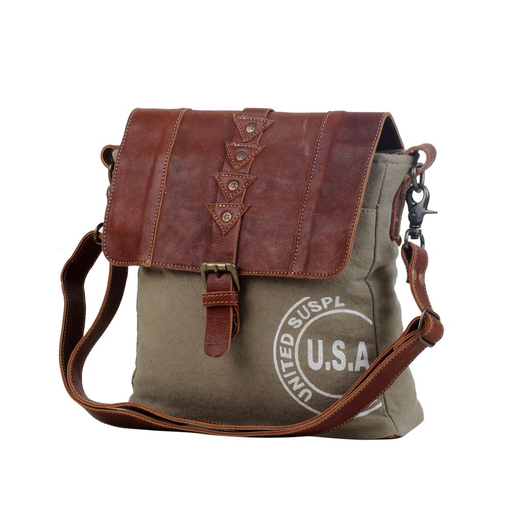 Retro Military Inspired Crossbody Bag