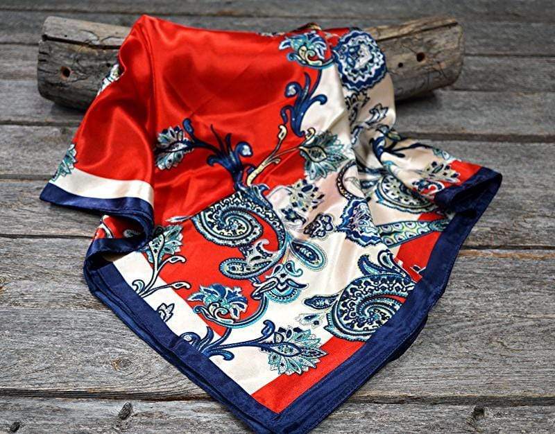 Wild Rag - Red & Navy Paisley