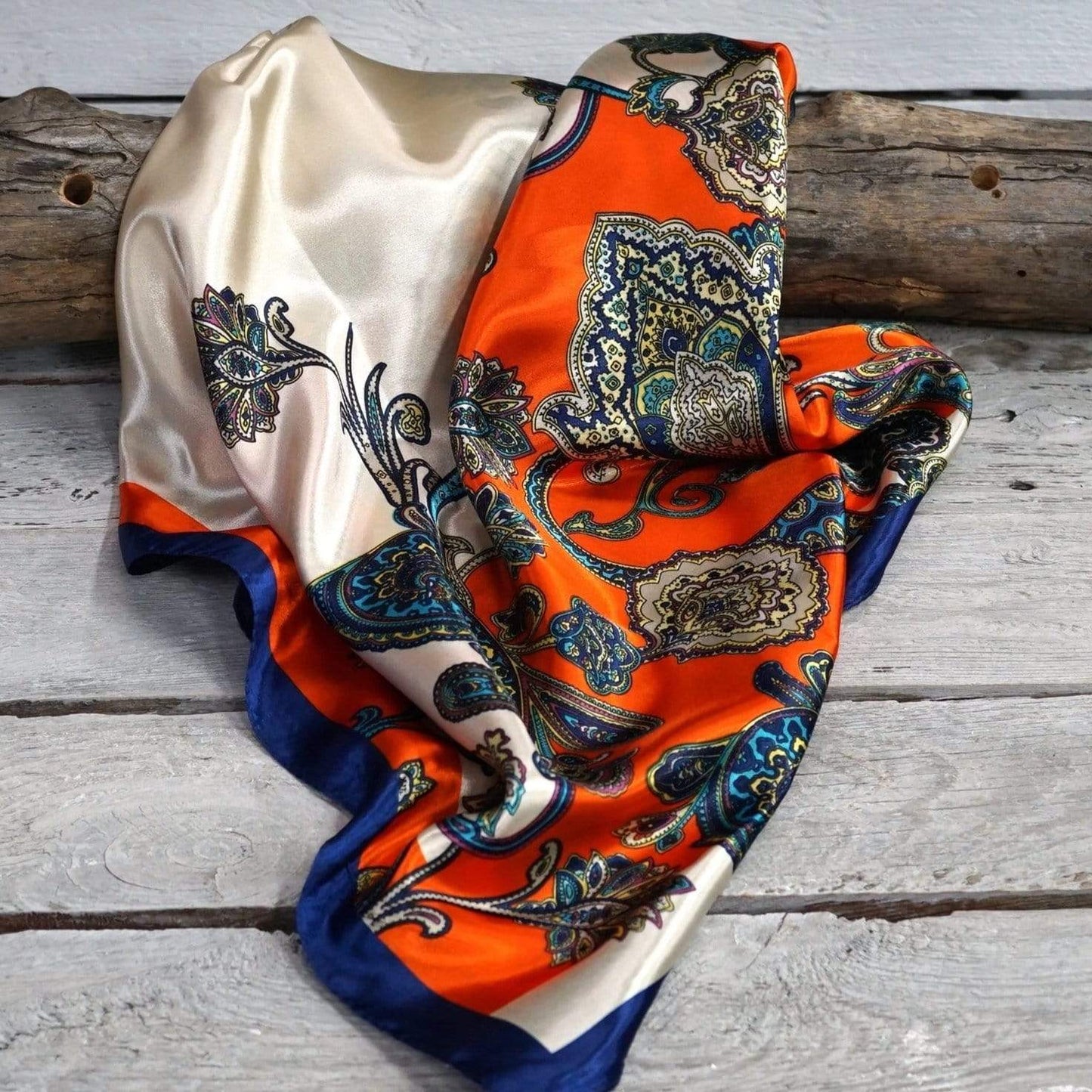 Wild Rag - Orange & Blue Paisley