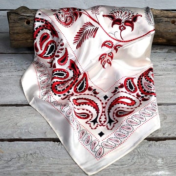 Wild Rag - Red & White Paisley